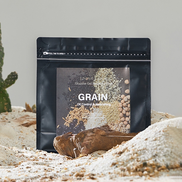 [특가할인] 린제이 리네추럴 저자극 곡물 유수분밸런스 영양공급 그레인 모델링팩 400g(팩도구+해면 증정)