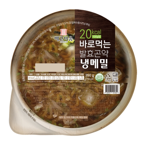[빼고비움] 바로먹는 발효곤약 냉메밀 350gx4ea