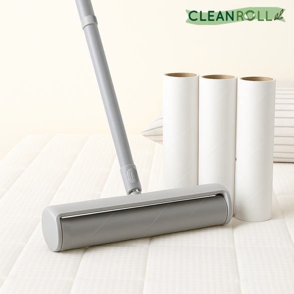 청소를 한번에!! 국내 최장 와이드 36cm 크린롤 돌돌이 테이프클리너(전용보관커버 포함)
