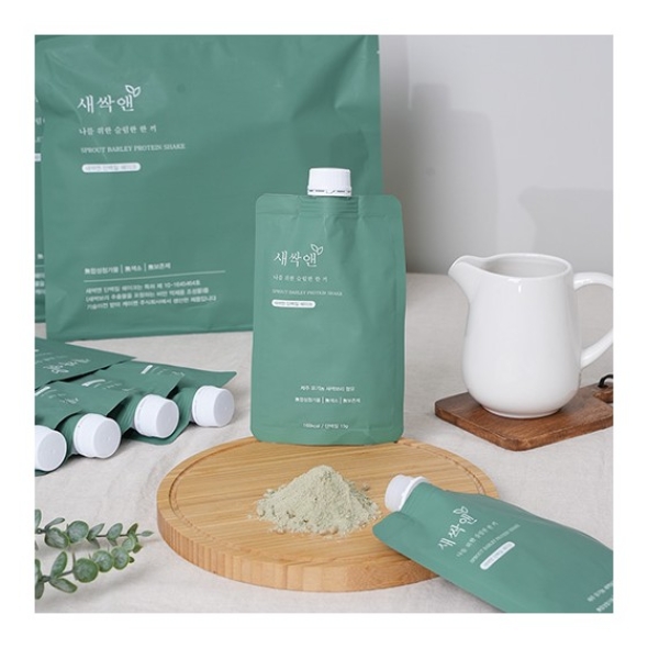 [특별할인] 새싹앤 국내산원료 프로틴 단백질 쉐이크 파우치 식사대용 파우더 보충제 40g  5개 (3종 택1)