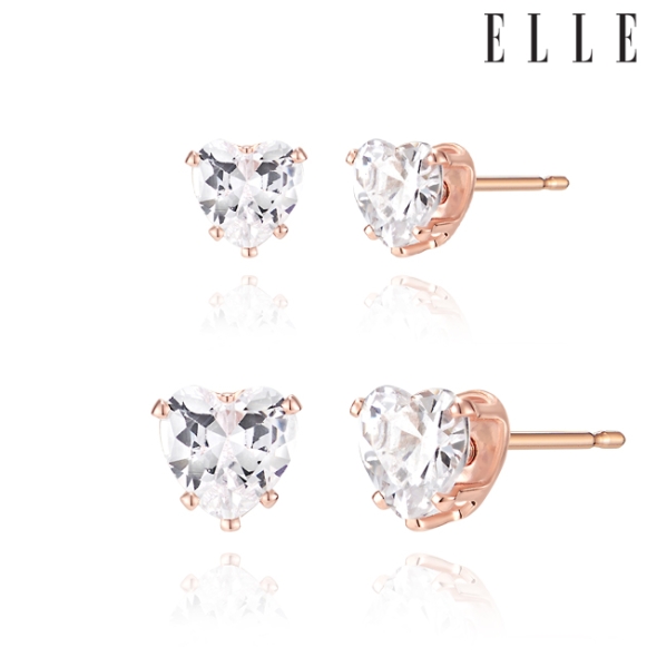 [만원의행복] 엘르주얼리 14K GF 하트큐 귀걸이 ELGPEE469