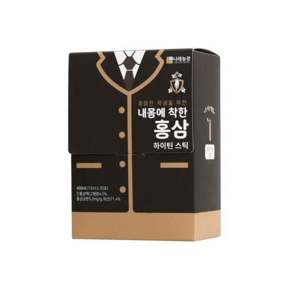 나래식품농장 내몸에 착한 하이틴 어린이 청소년 홍삼 홍삼액 스틱 60포 x 1박스