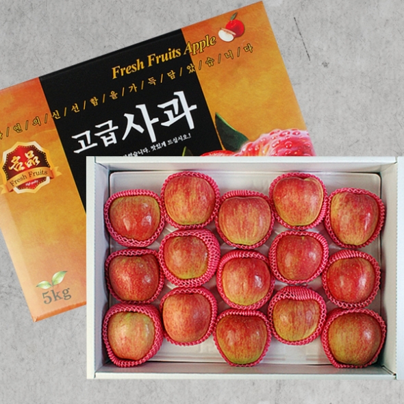 [名品] 자연의 신선함을 가득담은 사과선물세트 5kg