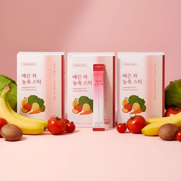 [트렌디바이트] 매끈차 건강음료 속 피부 앰플 스틱 10g, 30포