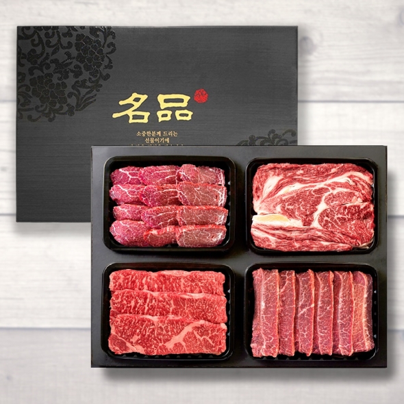 1등급 숙성한우 선물세트 프라임 2호 1.6kg (안심400g, 등심400g, 채끝400g, 부채 400g)