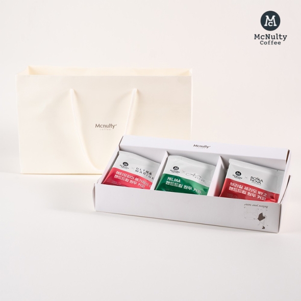 맥널티 핸드드립 원두커피 3종세트(15개입) - 전용쇼핑백 증정