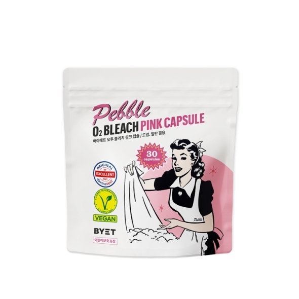 [바이에트] 페블 오투 블리치 세탁 핑크 캡슐 1팩(30개입) X 2팩