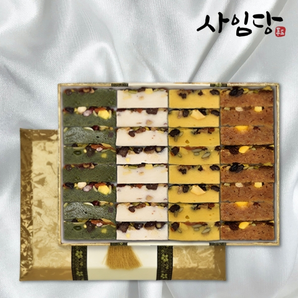 [사임당] 떡선물세트 은빛영양떡세트 1.6kg(한지함+보자기포장)