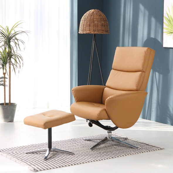 알테오 리클라이너 1인용 소파 스툴 브라운