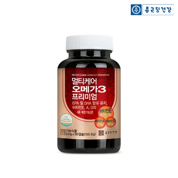 종근당건강 멀티케어 오메가3 비타민A 비타민D 비타민E 프리미엄 90캡슐 x 1박스