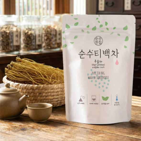 [순수티백]순수한집 우슬차 티백 1팩 50개입/2팩 100개입