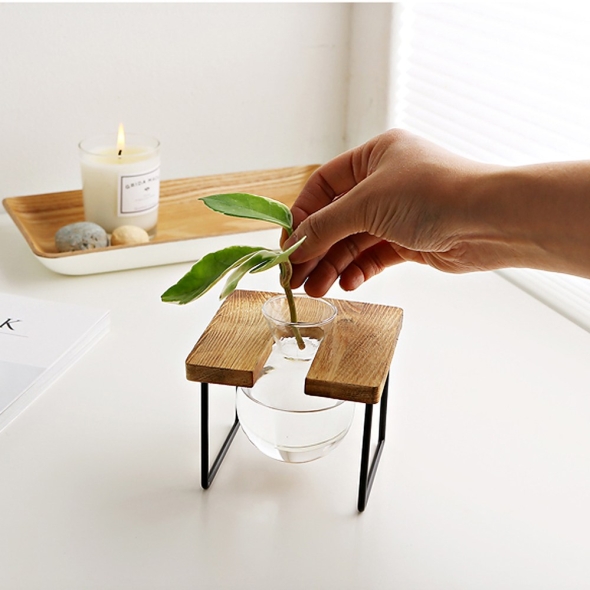 [만원의행복] 네이처드림 원목 철재 스탠드 호리화병