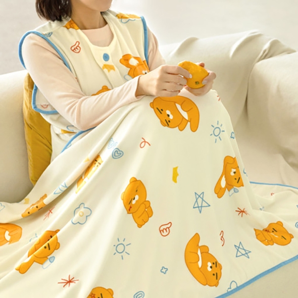 [만원의 행복] [KF] 카카오  프렌즈  드로잉  무릎담요  (라이언)