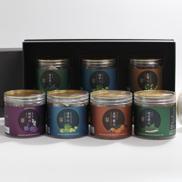 에코프리베 프리미엄차 3종선물세트 30ea (작두콩/여주/호박팥/은행/비트) 저온 다회 덖음차 국내특허포함 