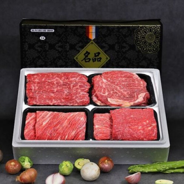 [명품한우] 1등급 구이혼합 세트 [1호-3호] [1.2kg-1.6kg][등/채/불/국] 