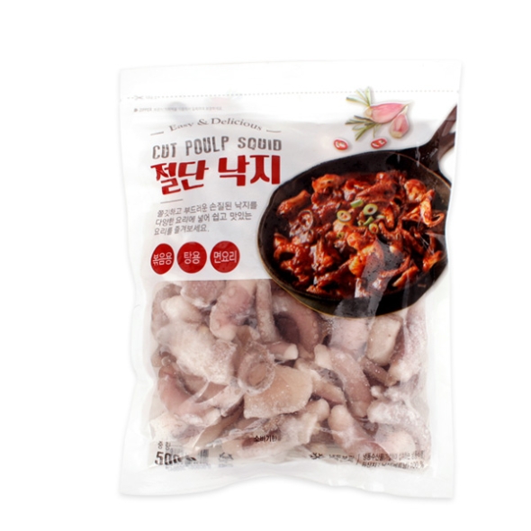 [동방유통] 냉동 손질 절단 낙지 1팩/2팩/3팩/5팩 (팩당500g) HACCP인증