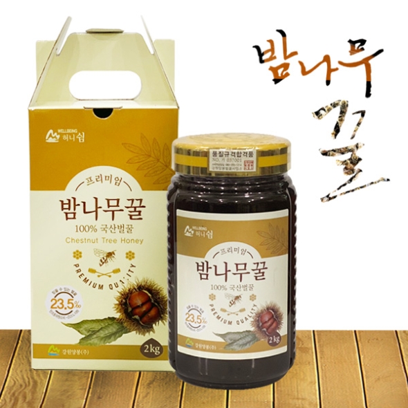 [강원양봉] 프리미엄 밤꽃벌꿀 2kg(pet/전용박스)