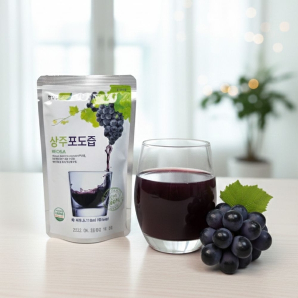 100% 포도 물한방울 넣지 않은 상주포도즙 110ml 50포 NFC주스 저온착즙