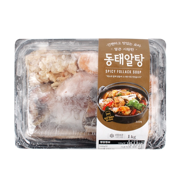 [동방유통] 얼큰 시원한 동태알탕 1팩/2팩/3팩 (팩당1kg/소스포함)