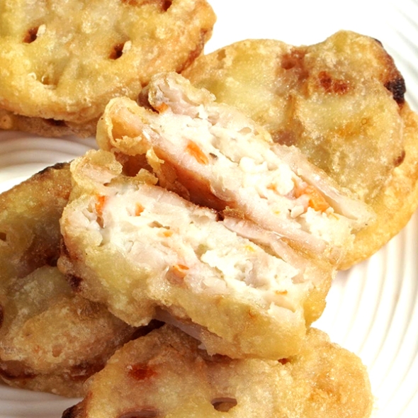 [단짠예찬] 빠삭 오징어연근튀김 1팩/2팩/3팩 (팩당1kg/약40개내외)