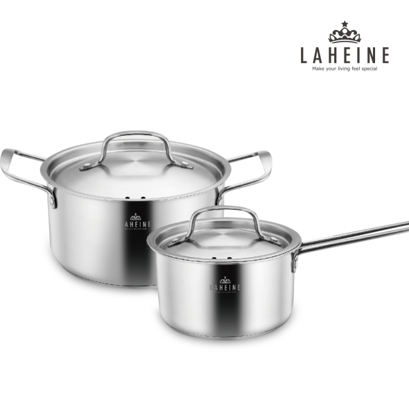 [신한카드 할인][라헨느] 더 퀸 포토프 스테인레스 IH 냄비 2종 (편수16,양수18)