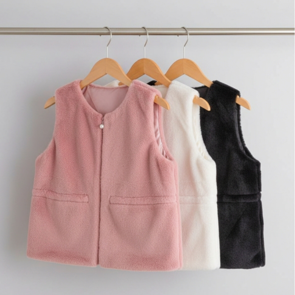 [스위칠랜드아미] 밍크 털 조끼