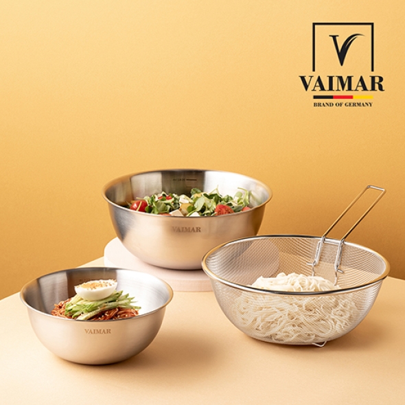 [만원의행복] 바이마르스테인레스 야채 트레이 믹싱볼 3종 세트