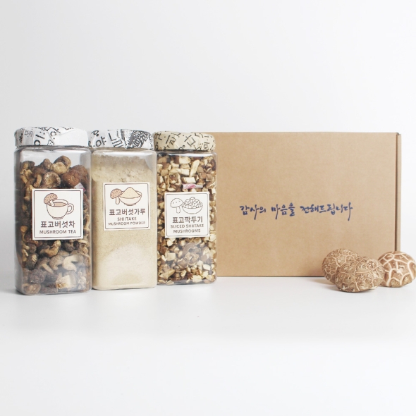 예산청년농부의 표고버섯 선물세트 3종 (110g~450g) 직접재배 무농약표고버섯원물