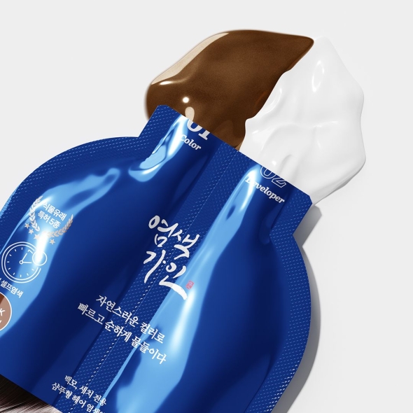 [만원의행복] 염색가인 3분 셀프 새치 커버 천연 염색제 1박스 5회분