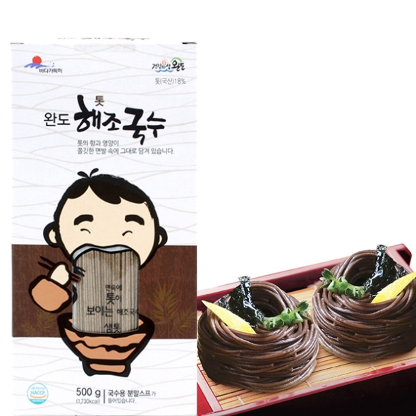 [완도바다] 해조 톳국수 2팩/4팩 (팩당500g+스프5봉)