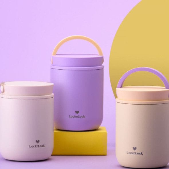 [락앤락] 죽통 보온도시락 리틀럽 푸드자 300ml(바이올렛/옐로우/베이지)