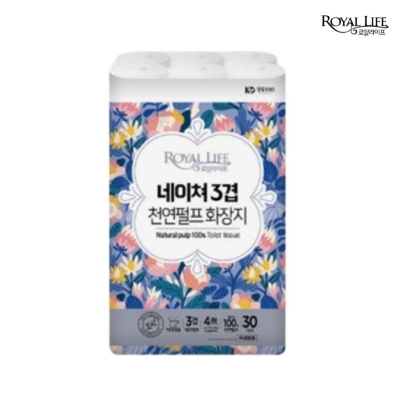  100% 천연펄프_로얄라이프 네이쳐 3겹 27M X 30롤