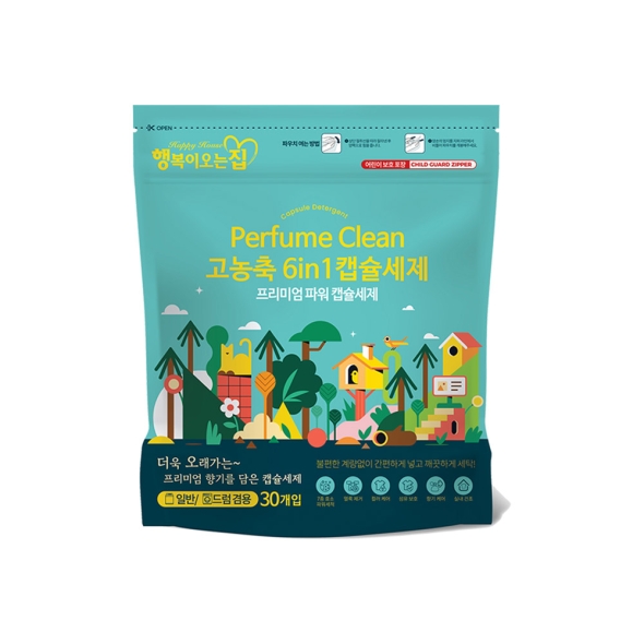 [행복이오는집] 퍼품클린 고농축 6in 캡슐세제30개입 1팩