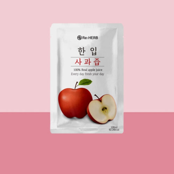 [한입] 100% 물 한방울 넣지않은 사과즙 100mlx30포[1박스-3박스]