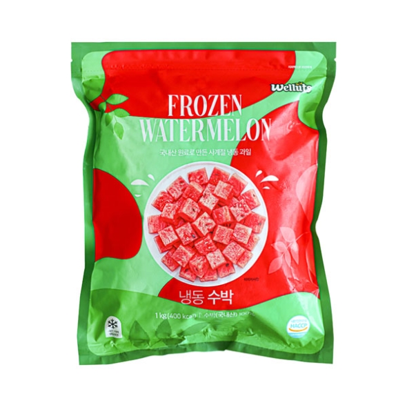 [웰루츠] 국내산_냉동 얼린수박 1kg×2ea