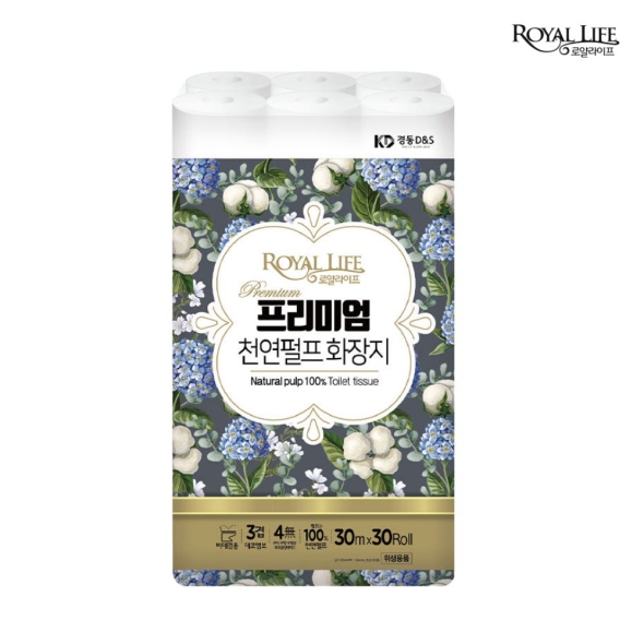  100% 천연펄프_로얄라이프 프리미엄 3겹 30M X  30롤