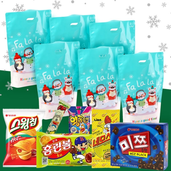 [간식대장] 크리스마스 애니멀 파우치 6종_6set (s0007)