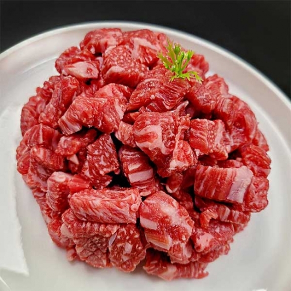 (국내산)   - 1++ 한우국거리 300g   -  [푸른고]