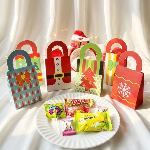  [신한카드 할인]크리스마스 손잡이 쁘띠간식 5종 과자선물 단체간식,어린이집간식