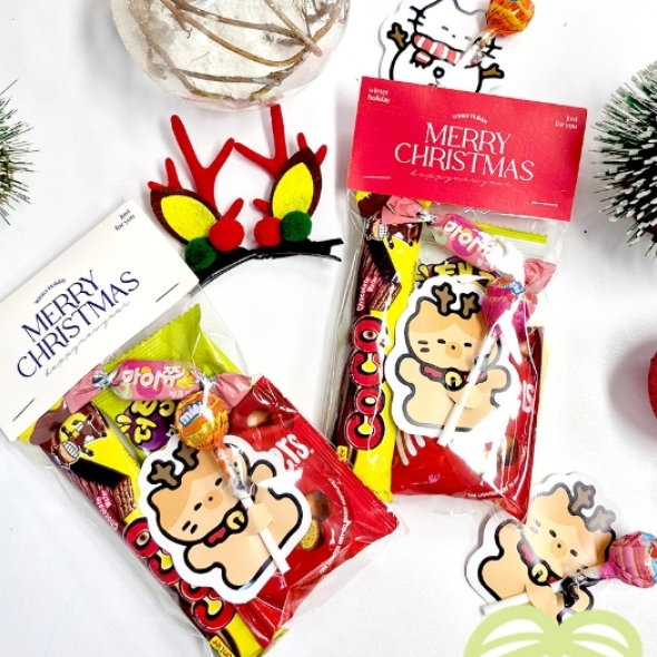 [신한카드 할인]크리스마스 러블리헤더 간식 5종 과자선물 단체간식,어린이집간식