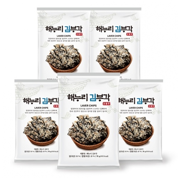 [남원김부각]  전통 찹쌀 김부각 70g*5봉 선물 세트 / 바삭, 고소함