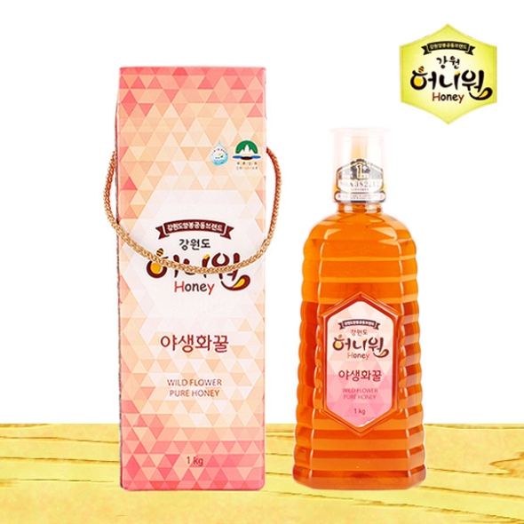 [허니원] 야생화벌꿀 1통/2통 (튜브/통당1kg)