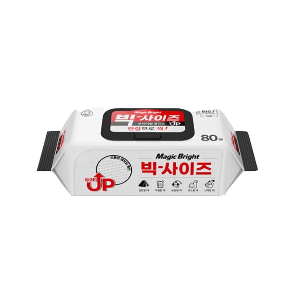 매직브라이트 대용량 빅사이즈 물티슈 80매 