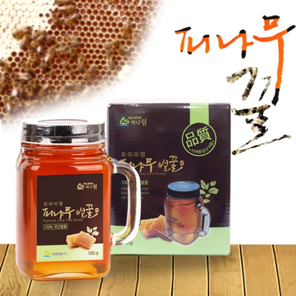 [강원양봉] 프리미엄 피나무벌꿀 핸들컵 1병/2병/3병 (병당550g)