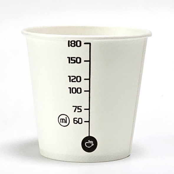 [하늘담다] 튼튼한 계량 눈금_곰 종이컵 6.5oz 184ml 1000개입 1박스