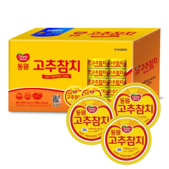 동원참치 고추참치 100g x 12개입 참치캔 야채참치