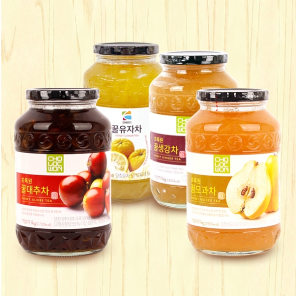 [자연을마시다] 꿀유자/모과/대추/생강차 각1kg(총4병)