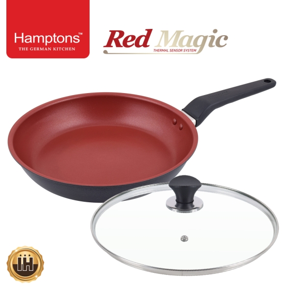 햄튼 레드매직 인덕션 프라이팬 28CM+유리커버