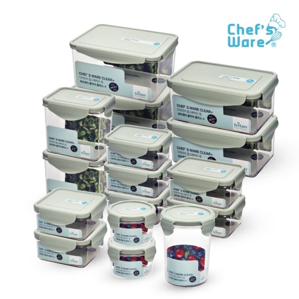 [셰프웨어] 클리어플러스 트라이탄 밀폐용기 16조 B세트 DYC-PCT-SK-16P