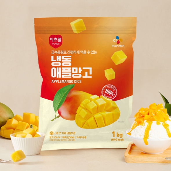 [CJ] 이츠웰 급속냉동 애플망고 1kg x 2